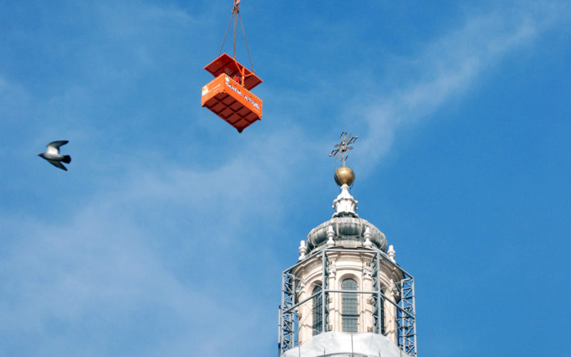 Intervento di messa in sicurezza: lanterna della cupola della Basilica di Sant'Andrea